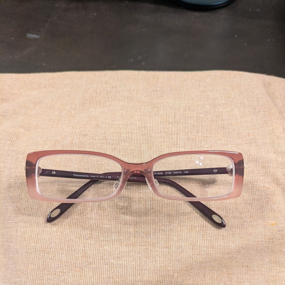 Tiffany & Co TF 2035 8109 Pink Purple Gradient Heart Eyeglasses 50-16-135 Italy
